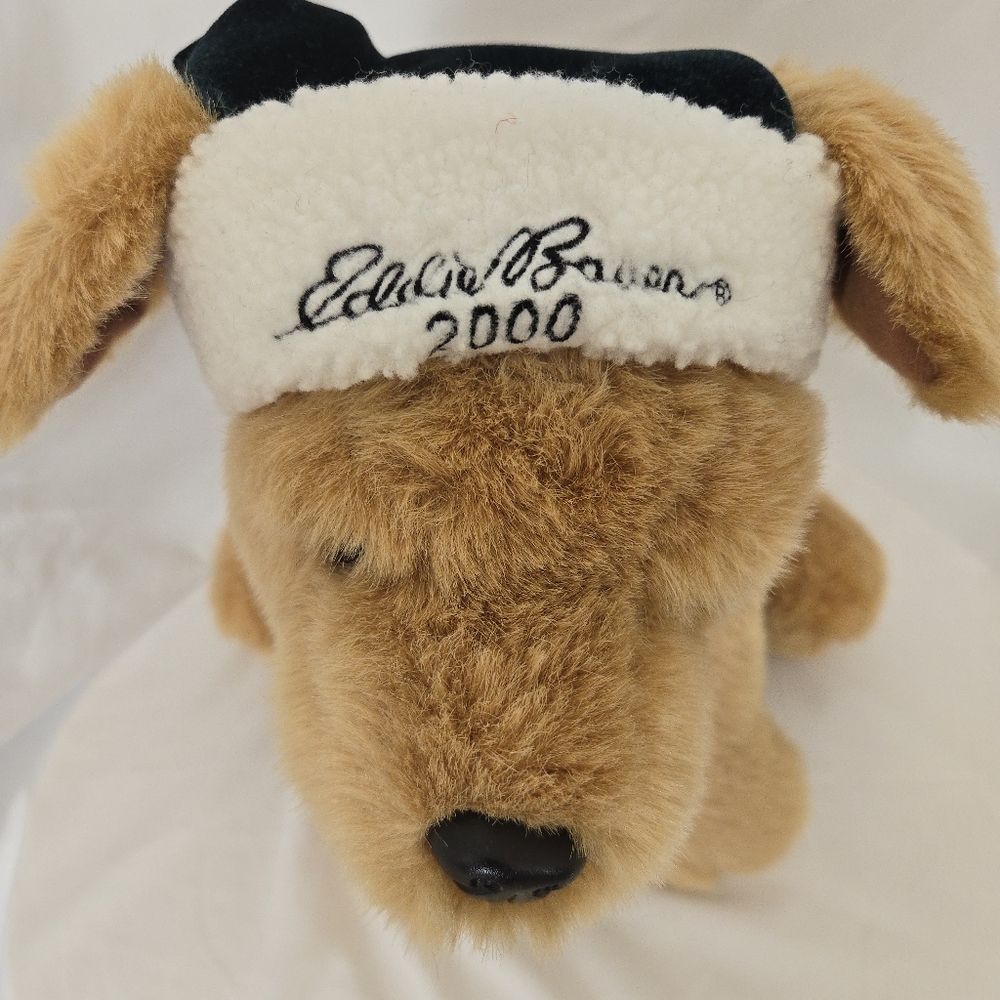 ( Eddie Bauer Home ) GUND Commemorative Golden Lab Puppy With 2000 Holiday Hat - Picture 4 of 12